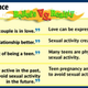 Slide of learning objectives from Lifetime Health: Sexuality and Responsibility